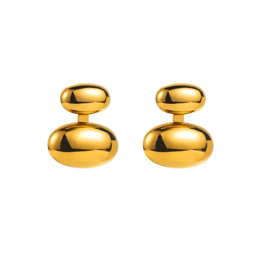 Magic double golden earrings