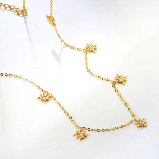 Auri golden stars necklace