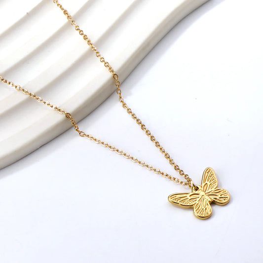 Elya butterfly golden necklace💧