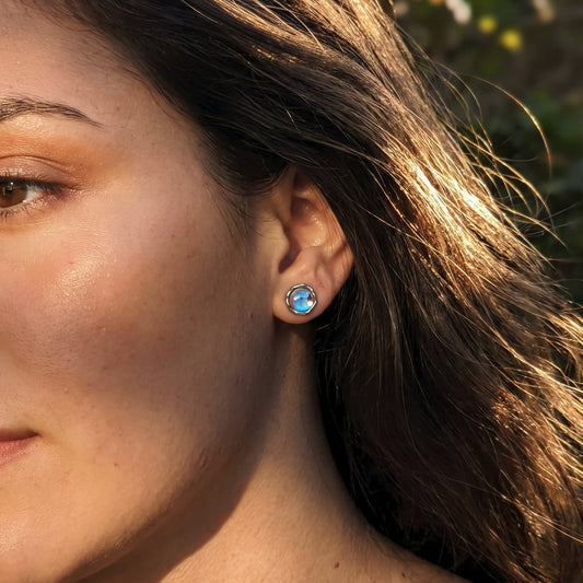Aretes Selene Plateado