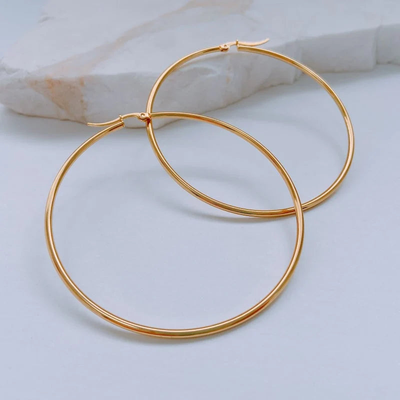 Argollas Básicas 60mm Dorado