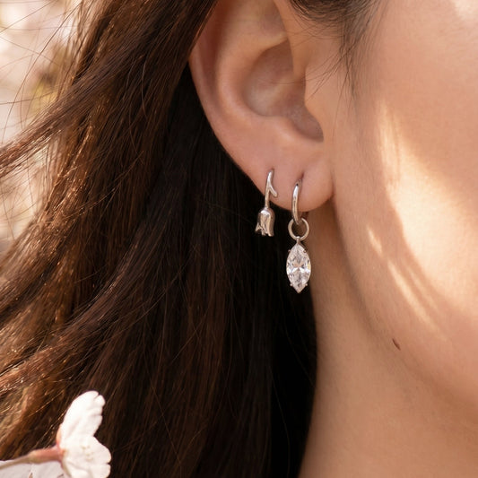 Aretes de tulipán plata 925