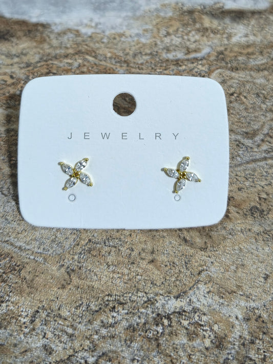 Arete Spark cuatro hojas Plata 925
