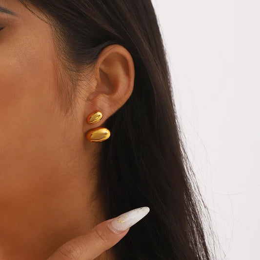 Aretes Magic dobles dorados
