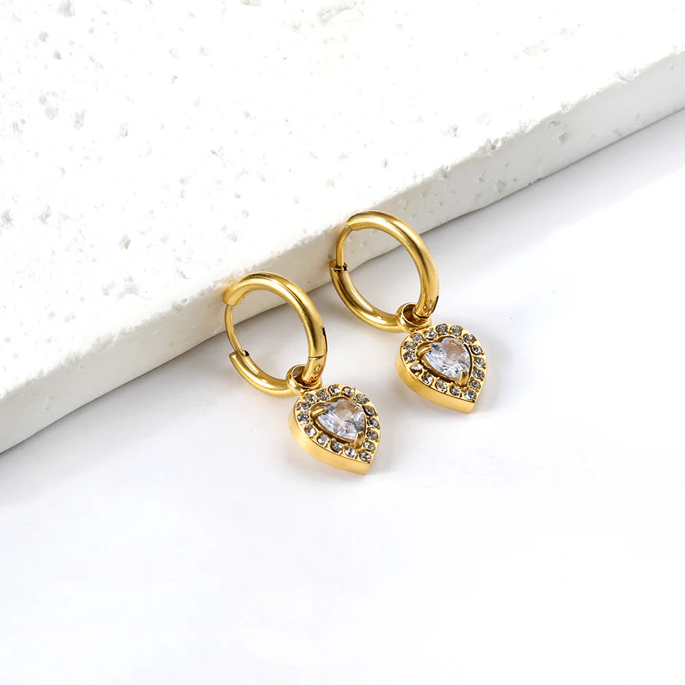 Aretes Spark Heart Huggies