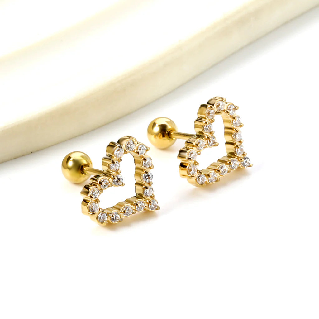 Aretes de corazón Ivanny