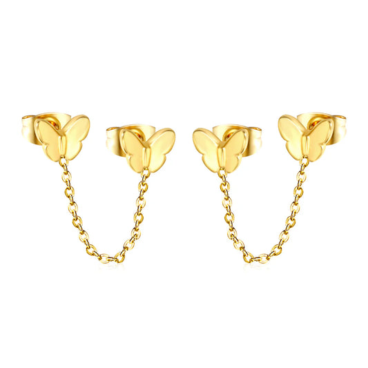 Arystena buterfly chain earrings