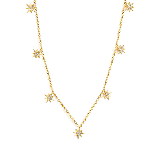 Auri golden stars necklace