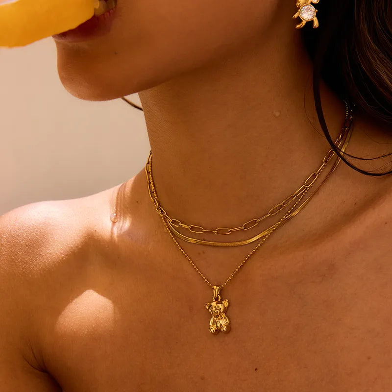 Teddy bear necklace💧