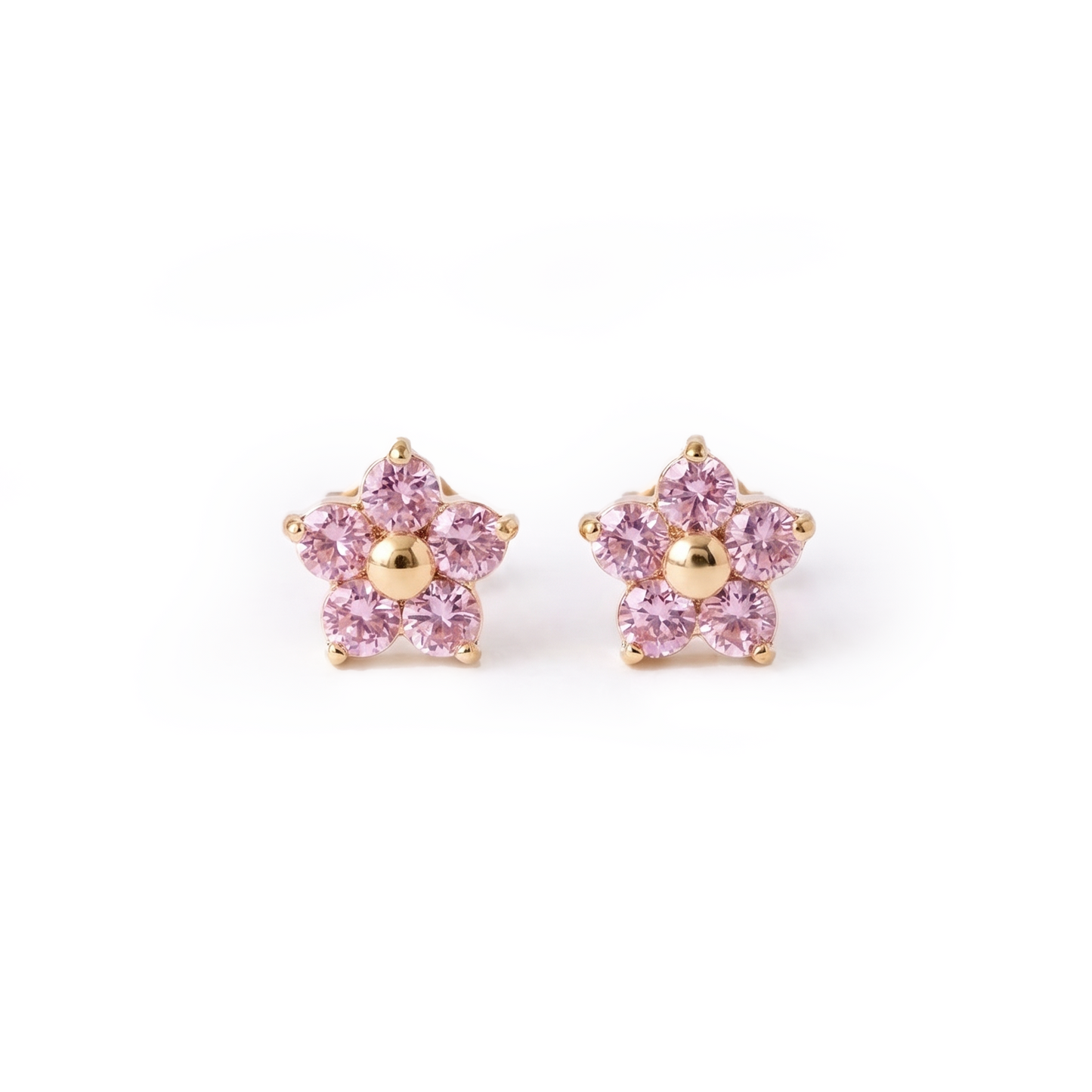 Aretes Pink Flowers