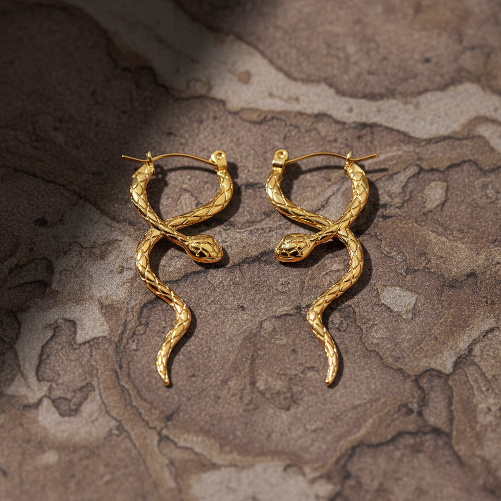Medusa snake earrings