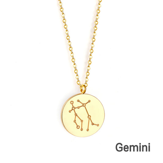 Collar Placa Signo del Zodíaco