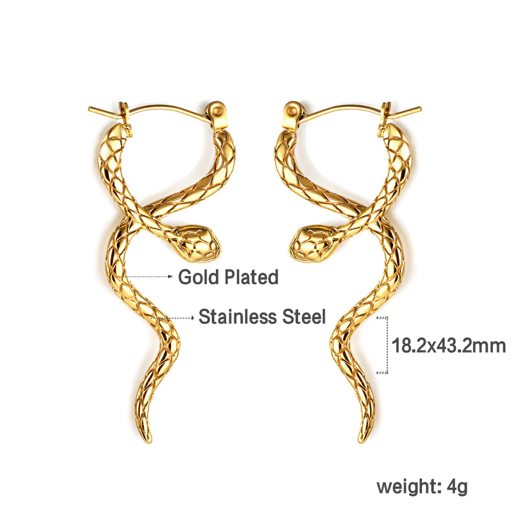 Medusa snake earrings