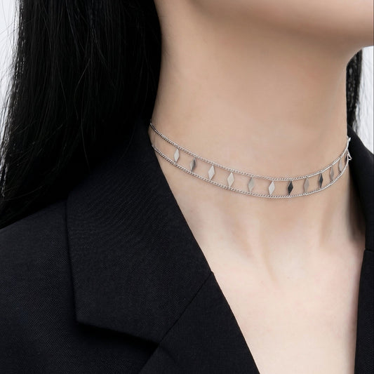 Anara chocker Plateado