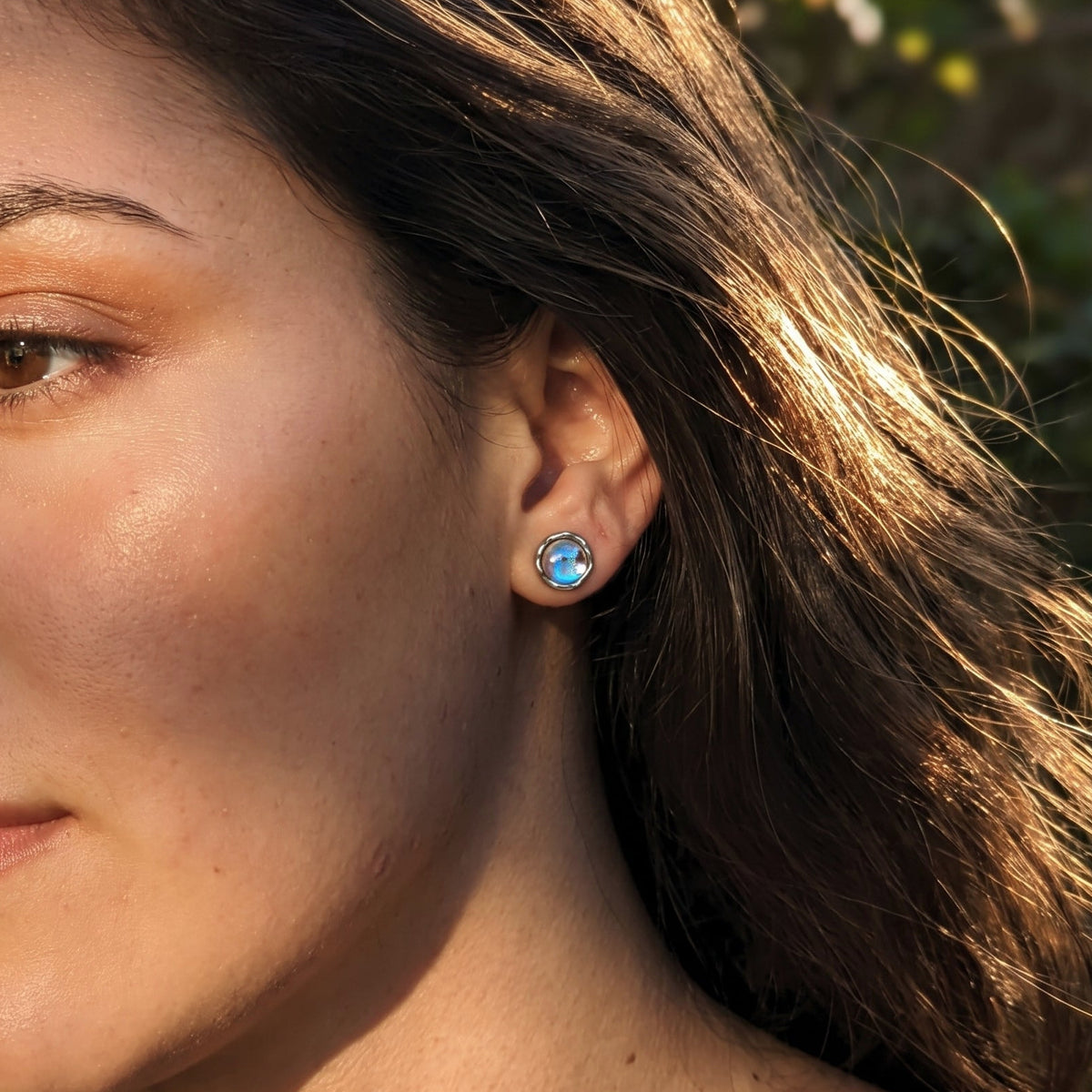 Aretes Selene Plateado