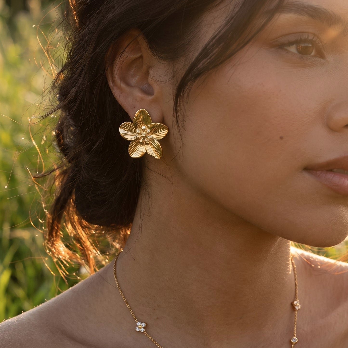 Aretes Flor Sakura