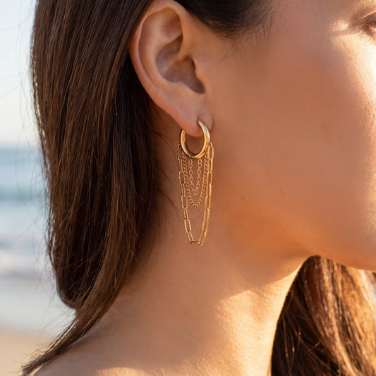 Lyssa chain golden hoops 💧