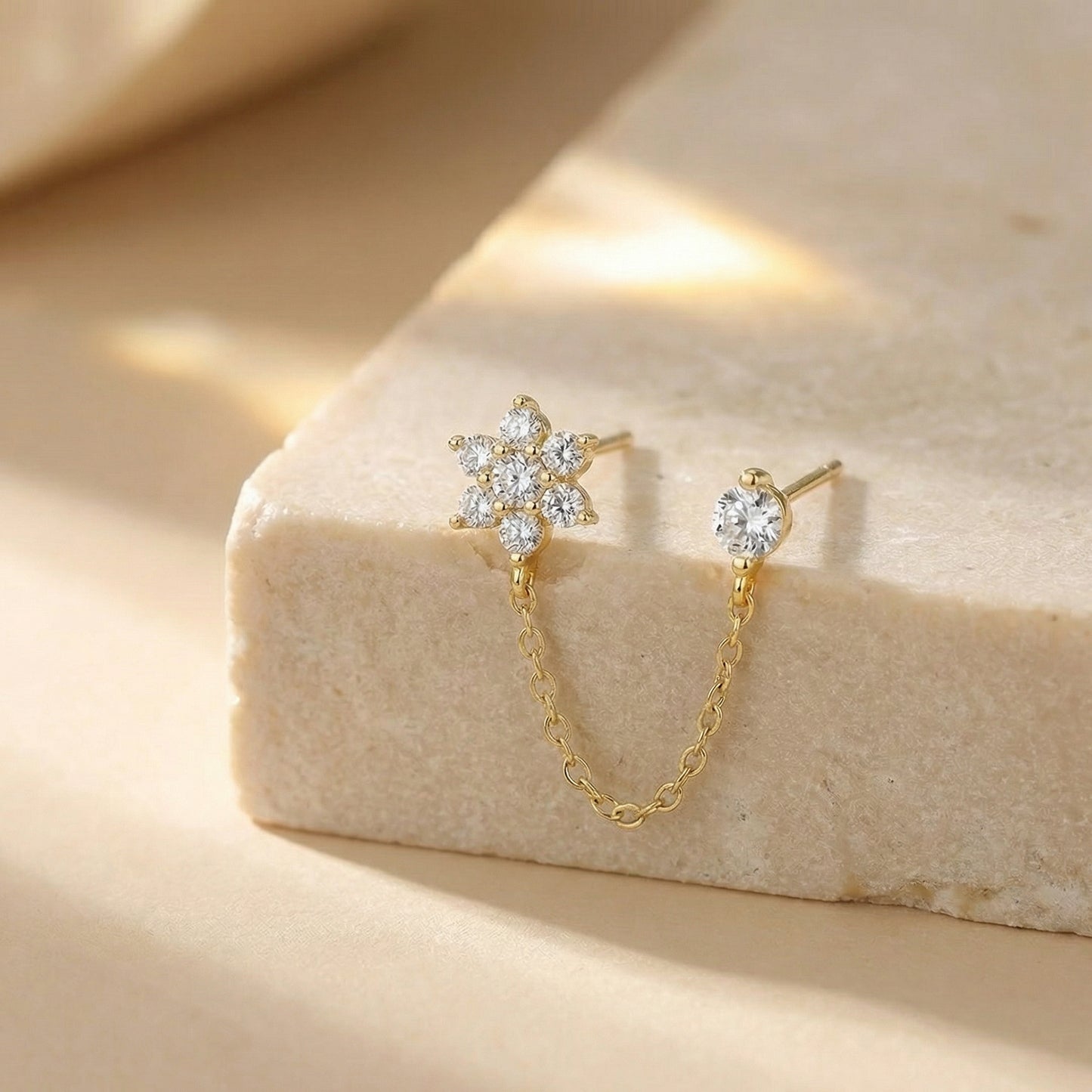 Pendientes Shine con cadena Plata 925