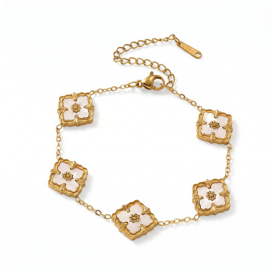 Pulsera Trébol Blanco