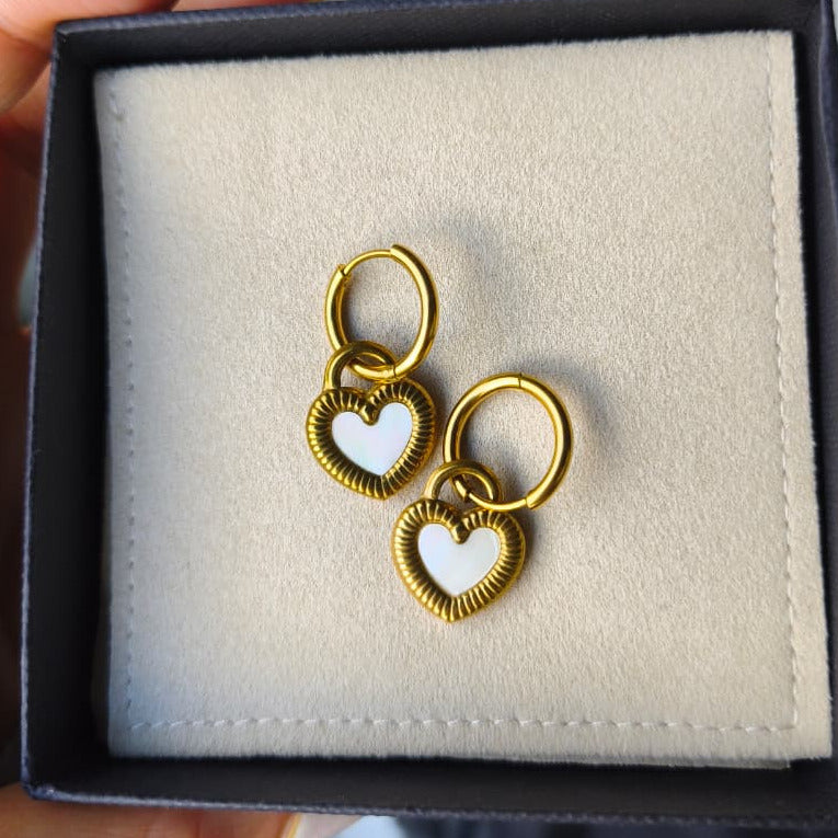 Aretes de Corazón Reversibles