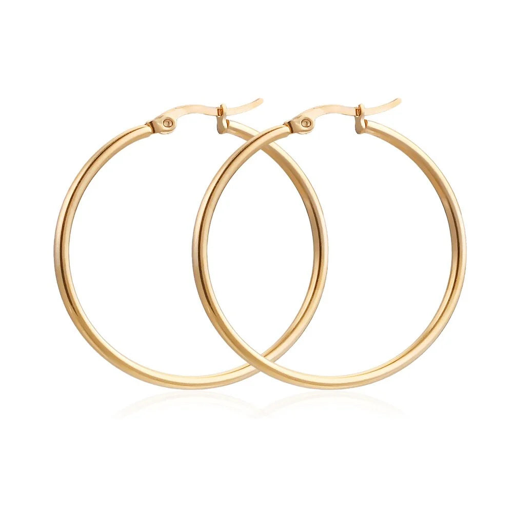 Argollas Básicas 30mm Dorado