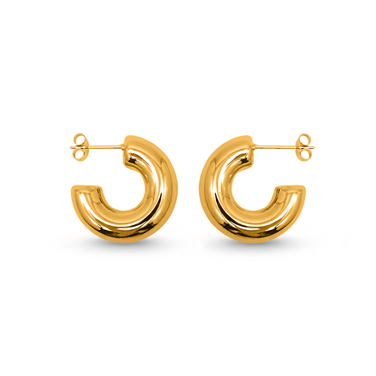 Argollas Chuncky Cece Hoops Dorado