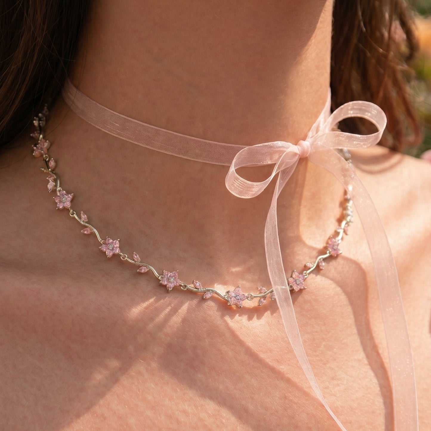 Collar Silver Sakura