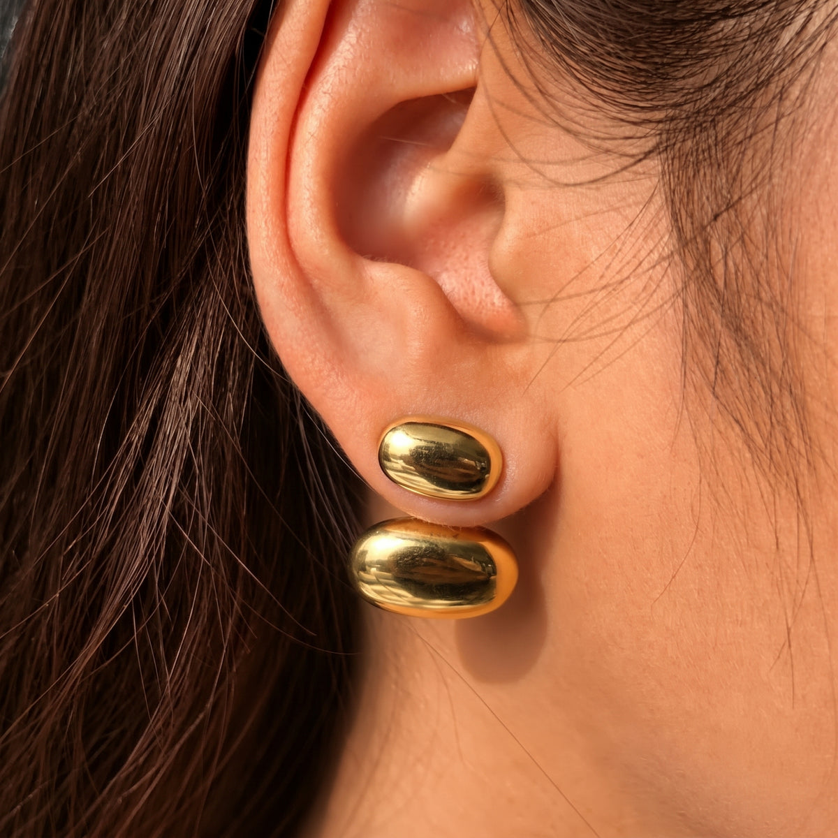 Aretes Magic dobles dorados