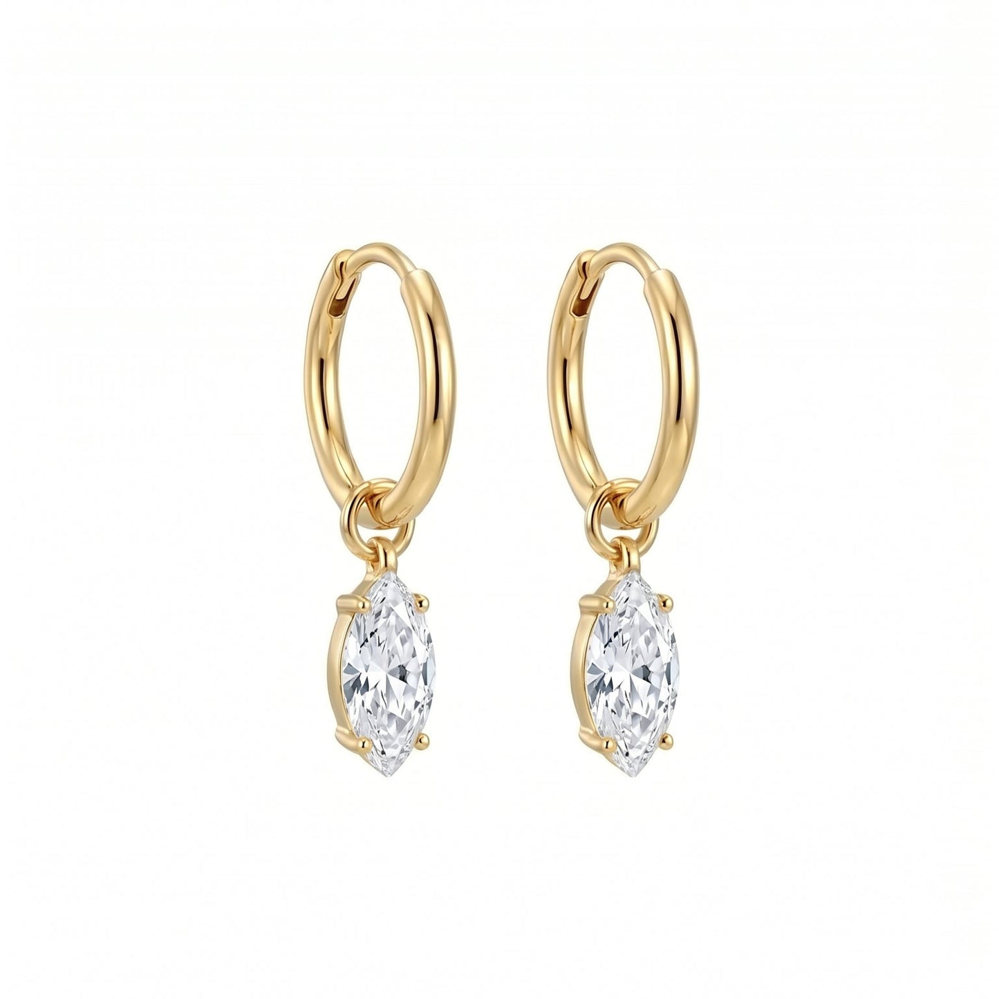 Aretes Huggies Marquise