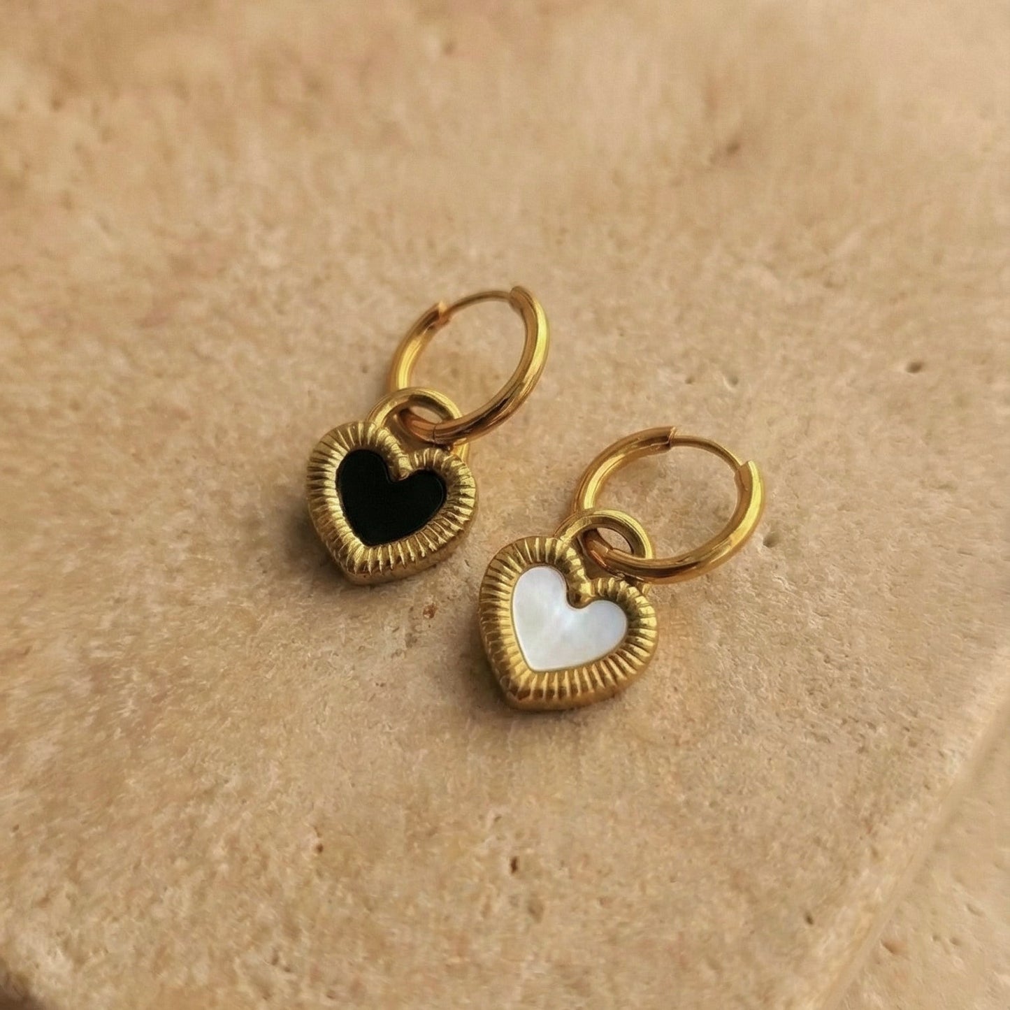 Aretes de Corazón Reversibles