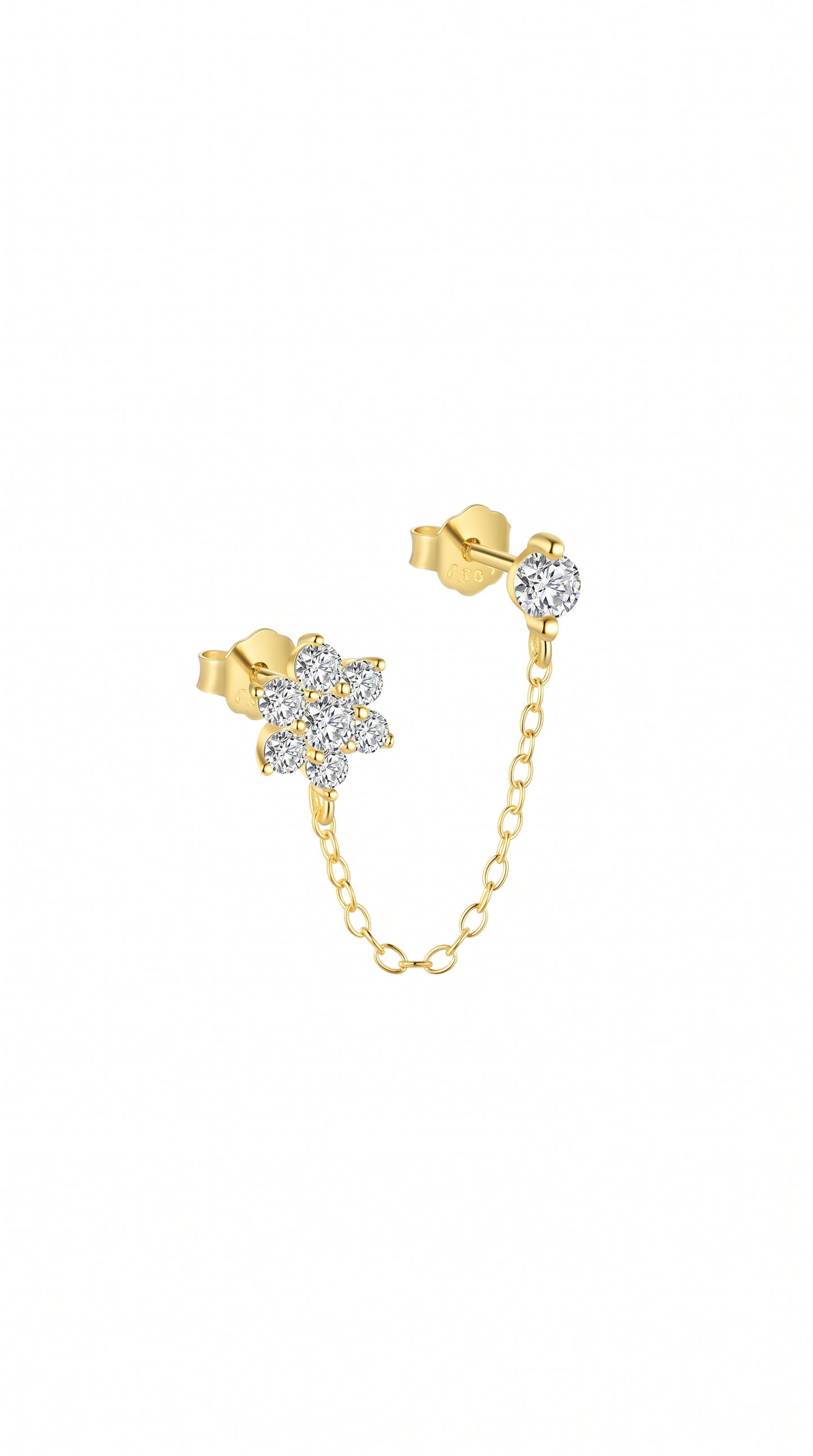 Pendientes Shine con cadena Plata 925